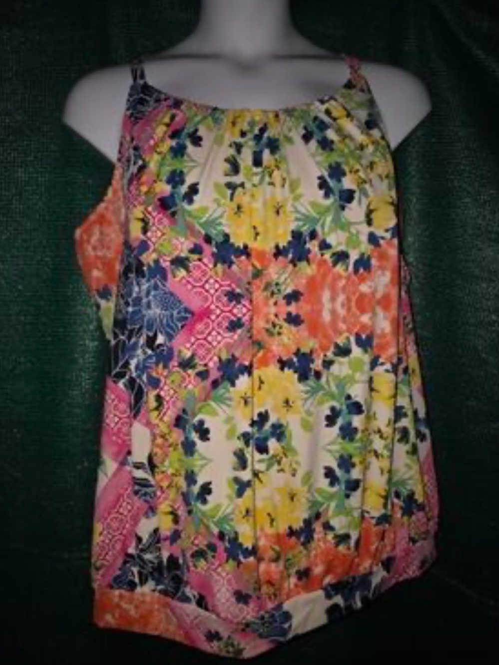 Lane Bryant Floral Multicolor Tankini Set